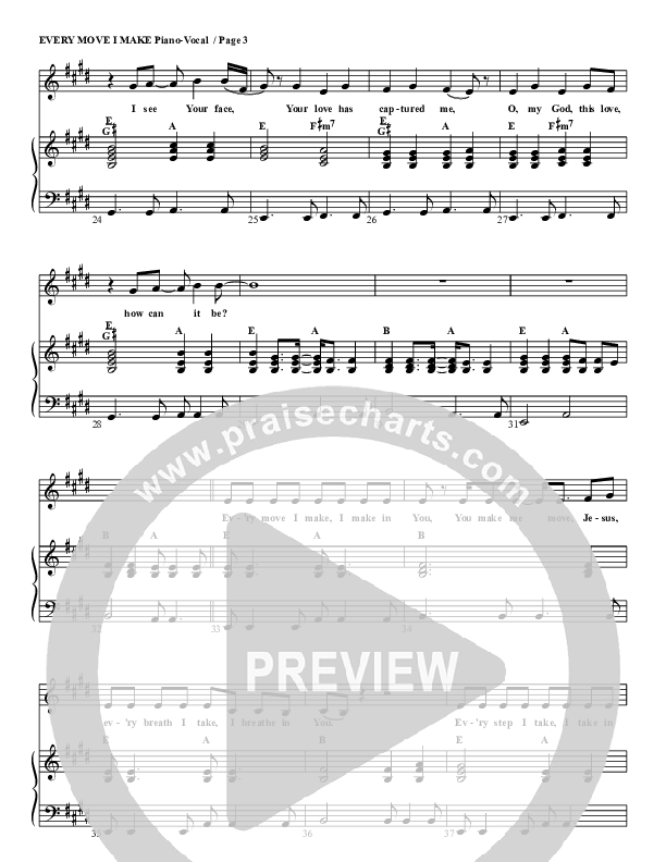 Every Move I Make Piano/Vocal (G3 Kids)