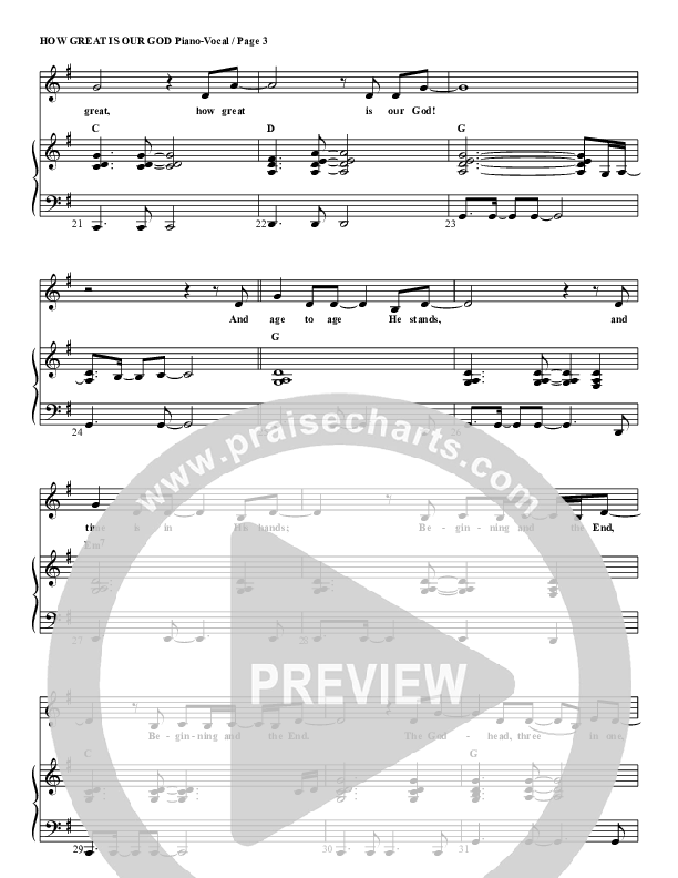 How Great Is Our God Piano/Vocal & Lead (G3 Kids)