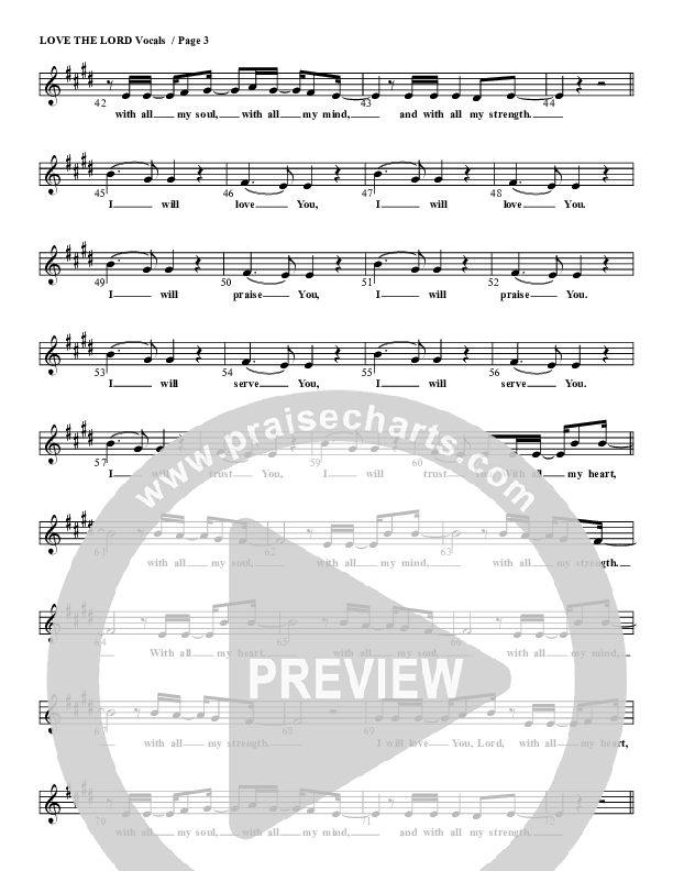 Love The Lord Lead Sheet (G3 Kids)