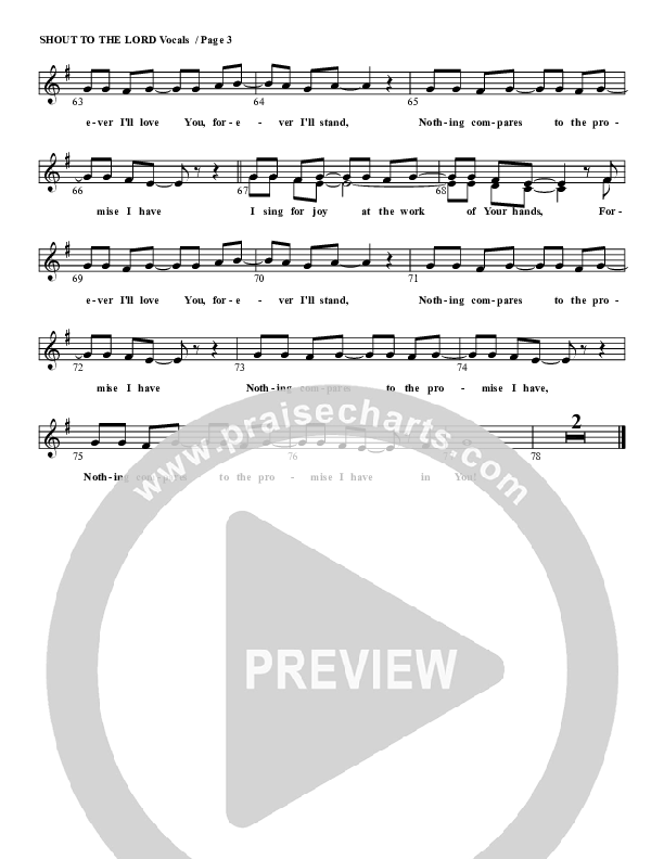 Shout To The Lord Lead Sheet (G3 Kids)