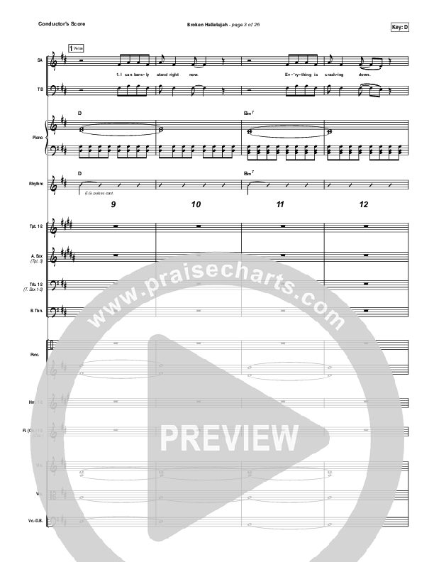 Broken Hallelujah Conductor's Score (The Afters)