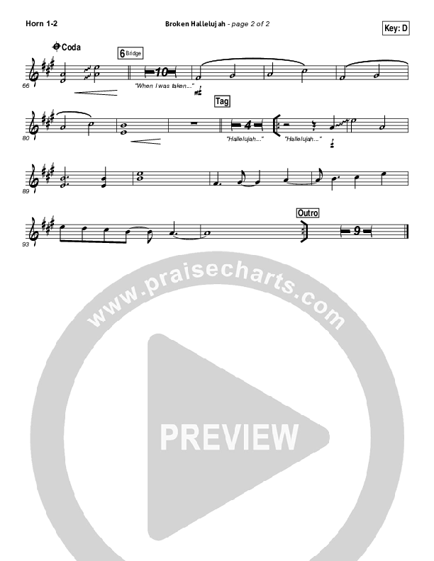 Broken Hallelujah Brass Pack (The Afters)