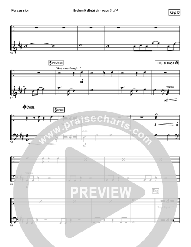 Broken Hallelujah Percussion (The Afters)