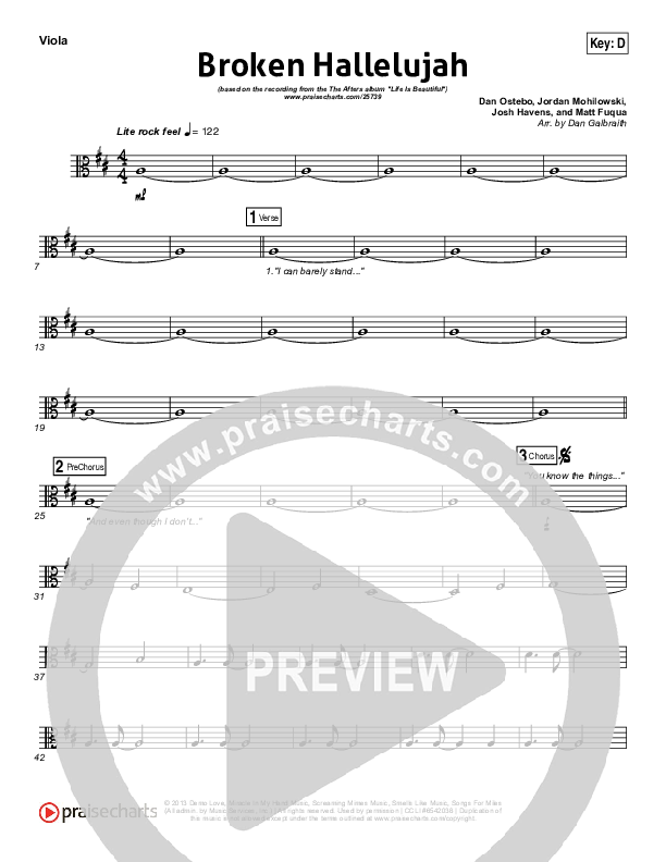 Broken Hallelujah Viola (The Afters)