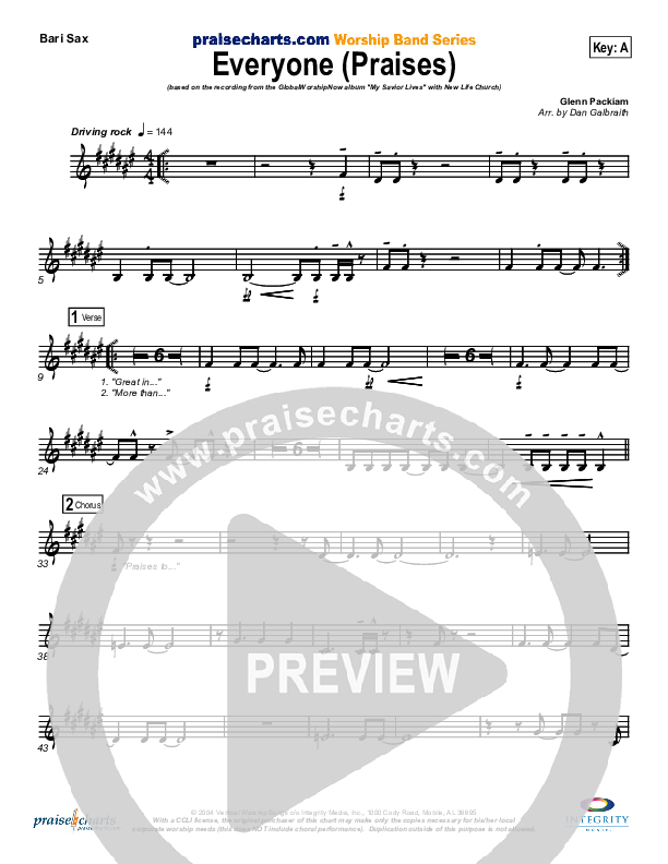 Everyone (Praises) Bari Sax (New Life Worship)