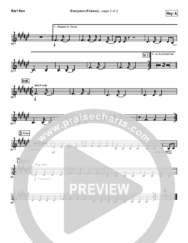 Everyone (Praises) Bari Sax (New Life Worship)