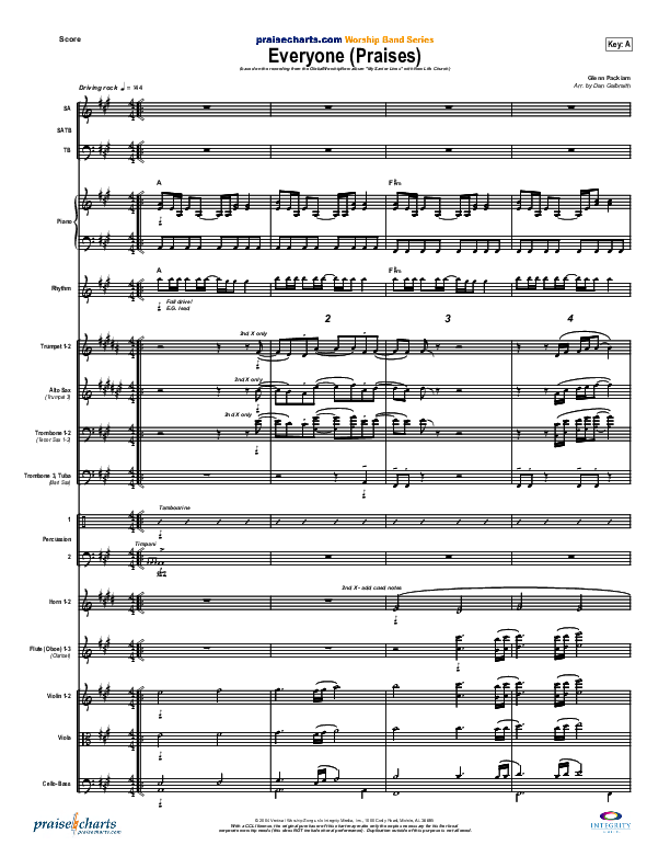 Everyone (Praises) Conductor's Score (New Life Worship)