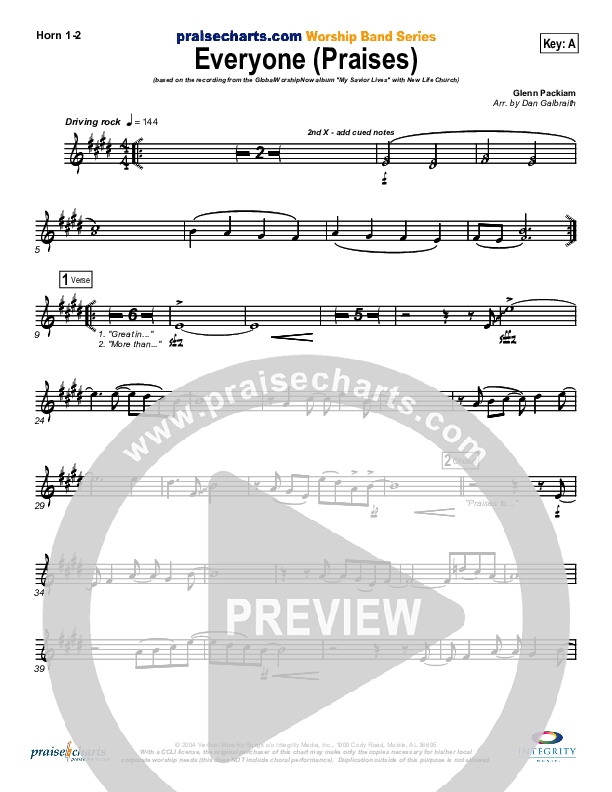 Everyone (Praises) French Horn 1/2 (New Life Worship)