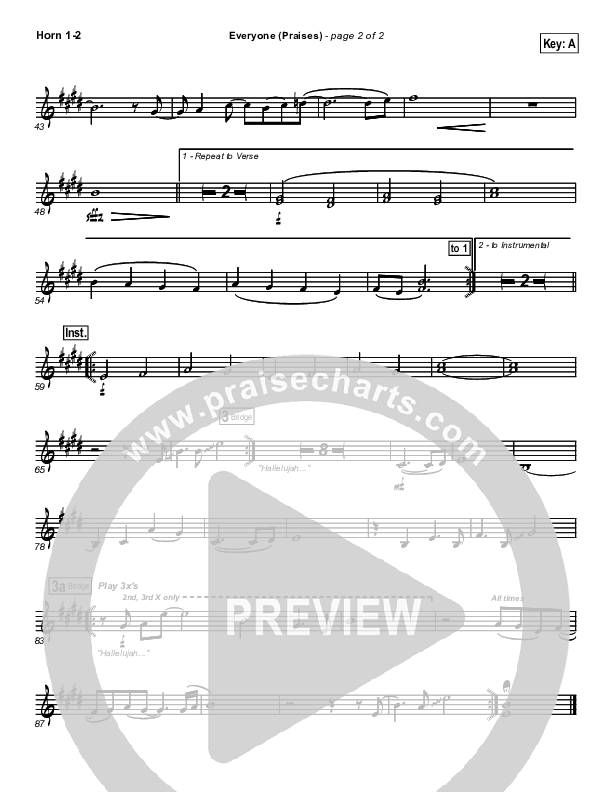 Everyone (Praises) French Horn 1/2 (New Life Worship)