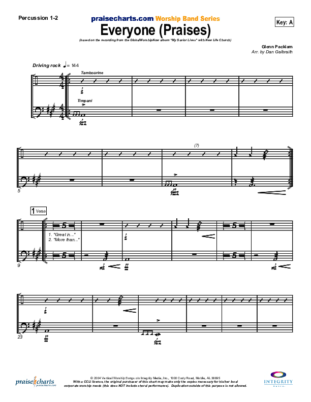 Everyone (Praises) Percussion 1/2 (New Life Worship)