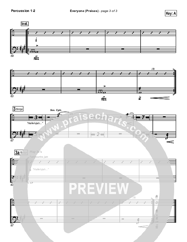 Everyone (Praises) Percussion 1/2 (New Life Worship)