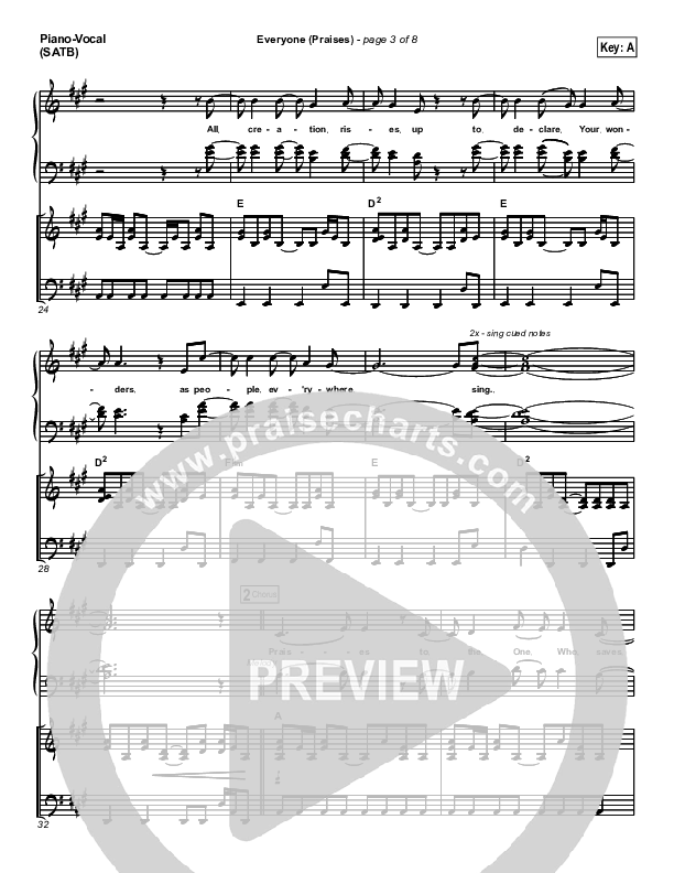 Everyone (Praises) Piano/Vocal (New Life Worship)