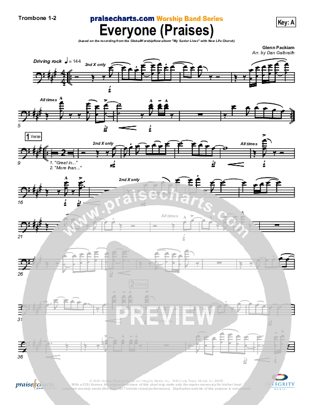 Everyone (Praises) Trombone 1/2 (New Life Worship)