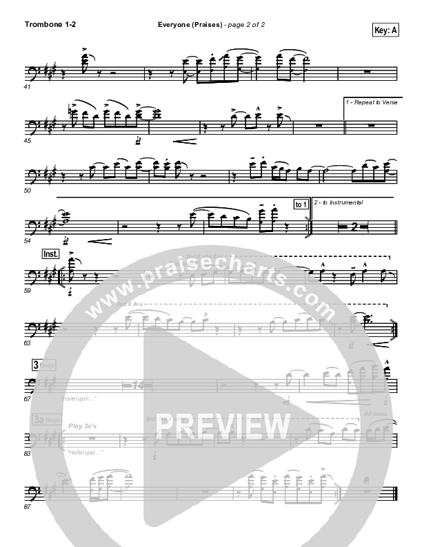 Everyone (Praises) Trombone 1/2 (New Life Worship)