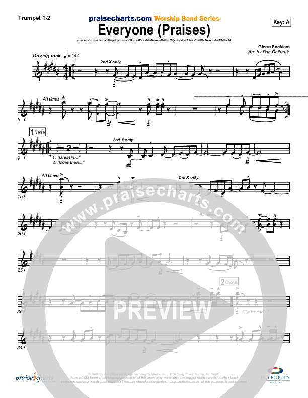 Everyone (Praises) Trumpet 1,2 (New Life Worship)