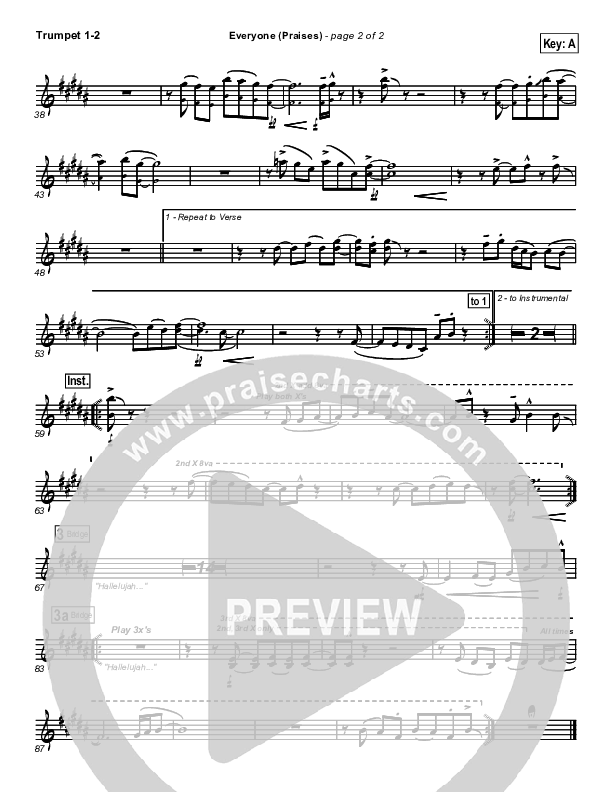 Everyone (Praises) Trumpet 1,2 (New Life Worship)