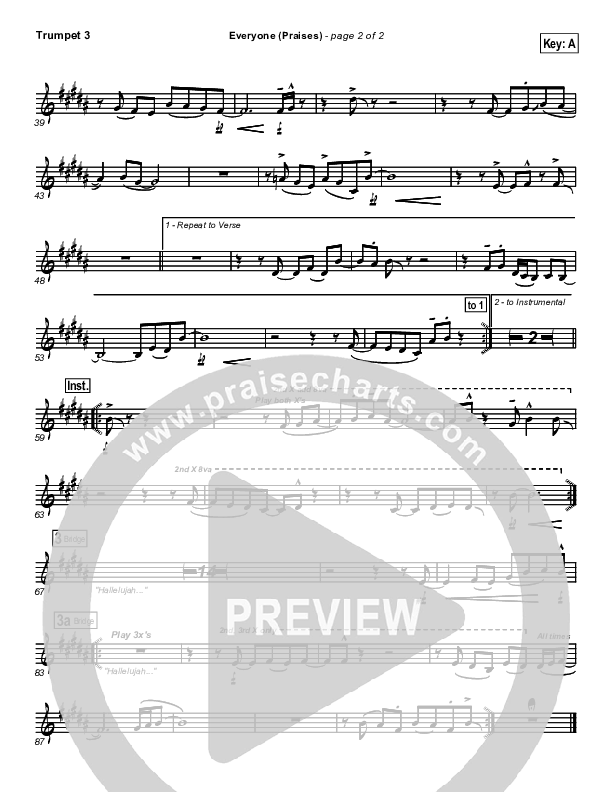 Everyone (Praises) Trumpet 3 (New Life Worship)
