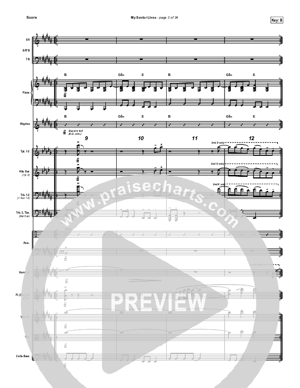 My Savior Lives Conductor's Score (New Life Worship)