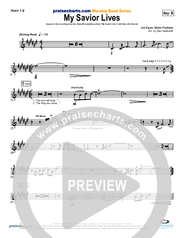 My Savior Lives Brass Pack (New Life Worship)