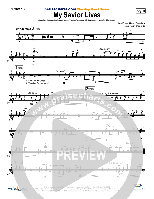 My Savior Lives Brass Pack (New Life Worship)