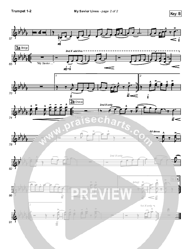 My Savior Lives Trumpet 1,2 (New Life Worship)