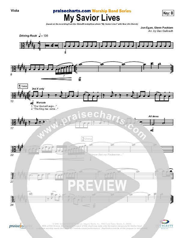 My Savior Lives Viola (New Life Worship)