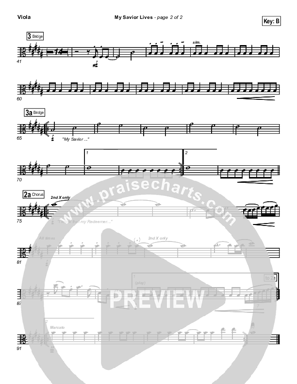 My Savior Lives Viola (New Life Worship)