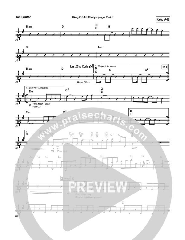 King Of All Glory Acoustic Guitar (New Life Worship)