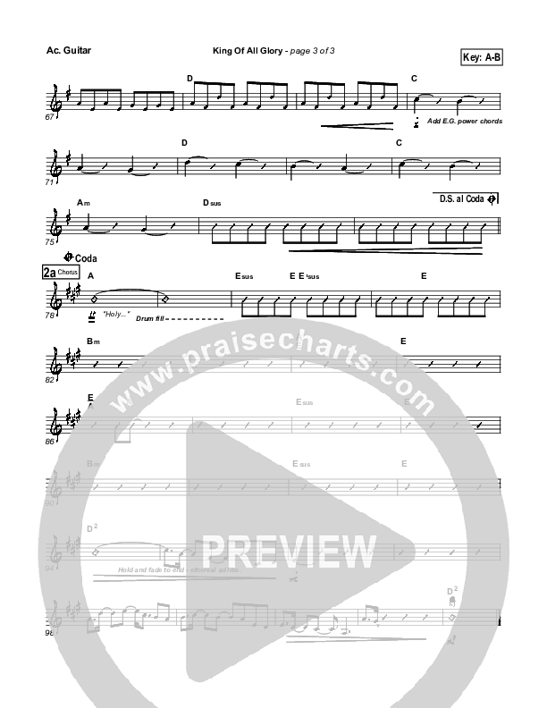 King Of All Glory Acoustic Guitar (New Life Worship)