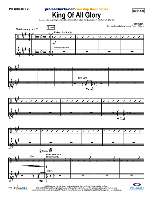 King Of All Glory Percussion 1/2 (New Life Worship)