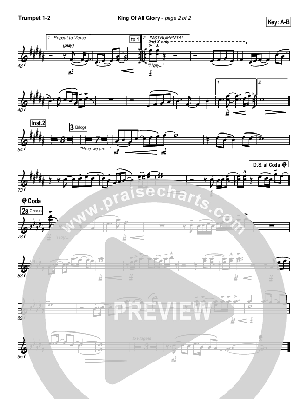 King Of All Glory Trumpet 1,2 (New Life Worship)