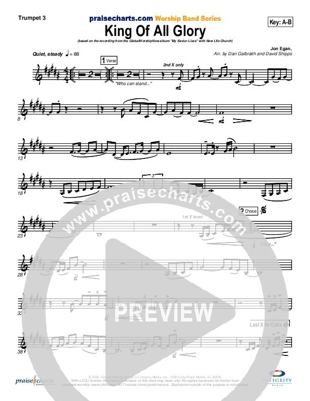 King Of All Glory Trumpet 3 (New Life Worship)