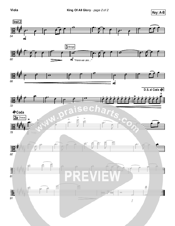 King Of All Glory Viola (New Life Worship)