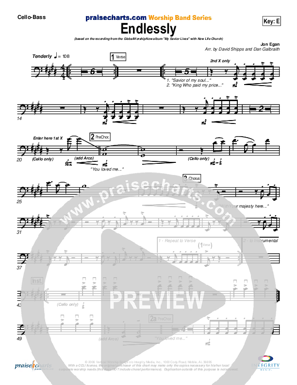 Endlessly Cello/Bass (New Life Worship)