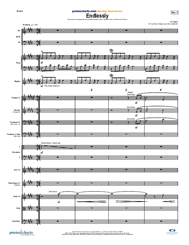Endlessly Conductor's Score (New Life Worship)