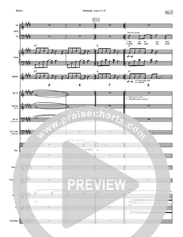 Endlessly Conductor's Score (New Life Worship)