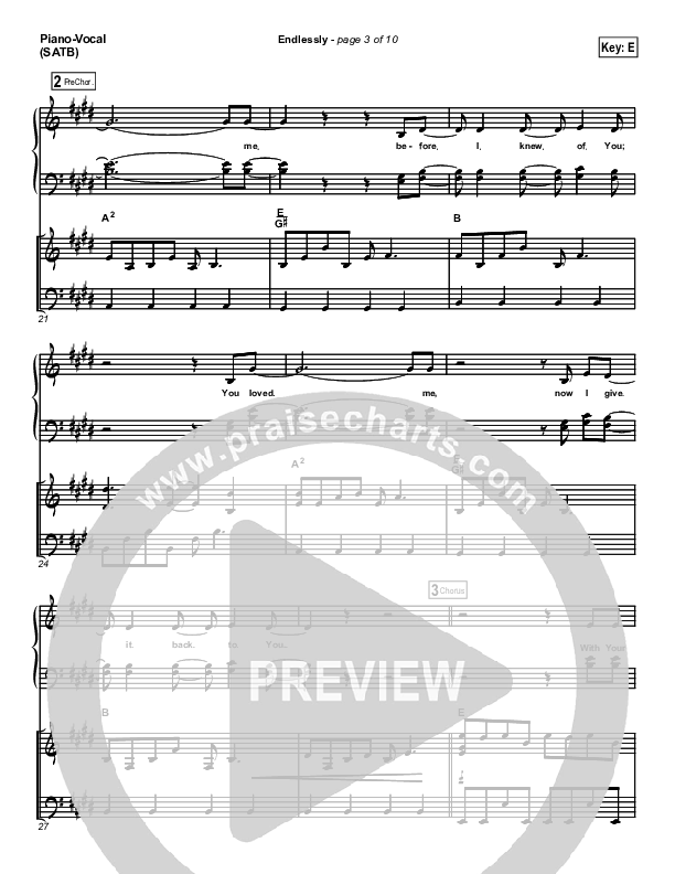 Endlessly Piano/Vocal & Lead (New Life Worship)