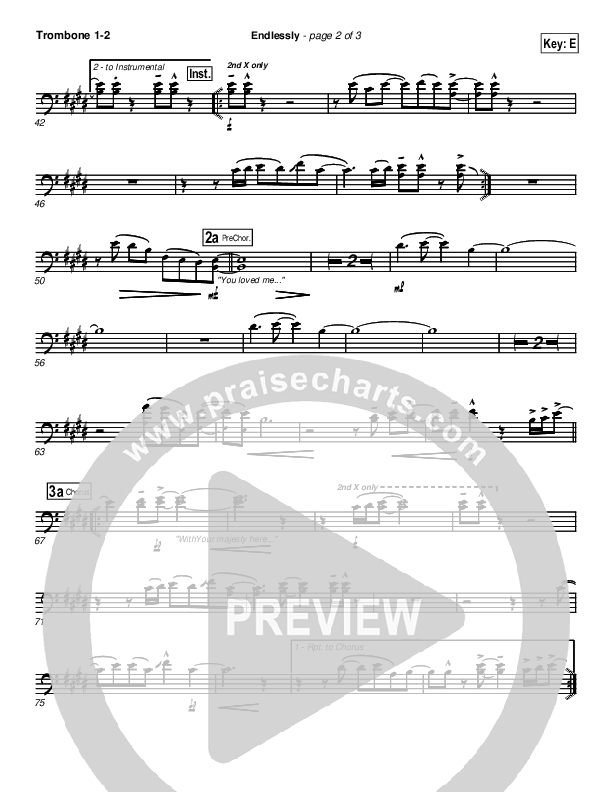 Endlessly Trombone 1/2 (New Life Worship)