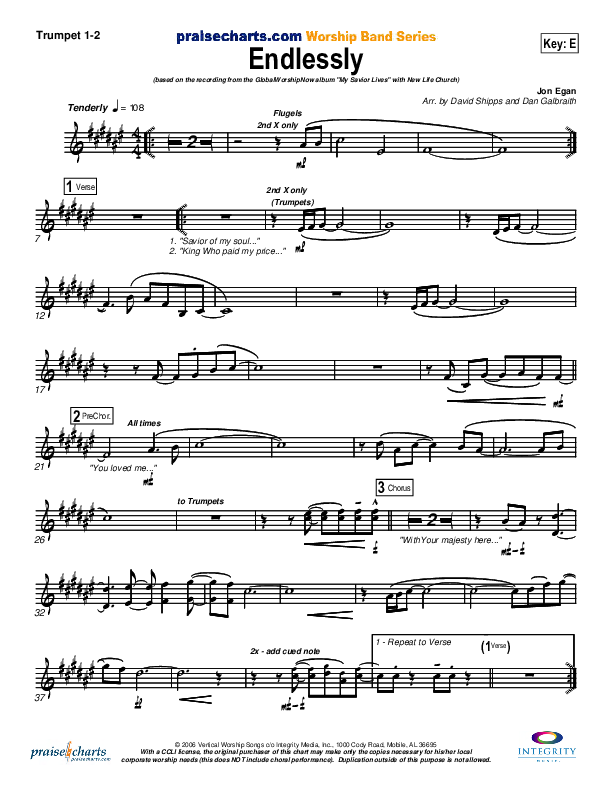 Endlessly Trumpet 1,2 (New Life Worship)
