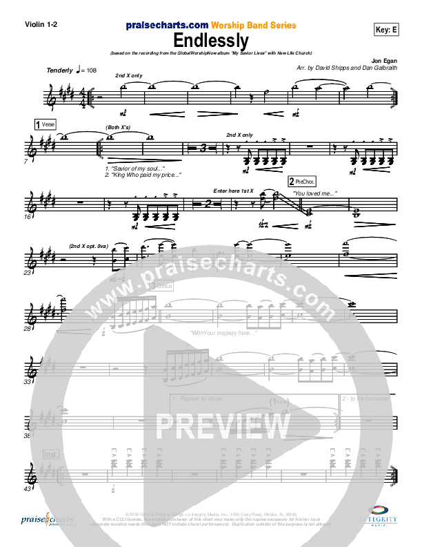 Endlessly Violin 1/2 (New Life Worship)