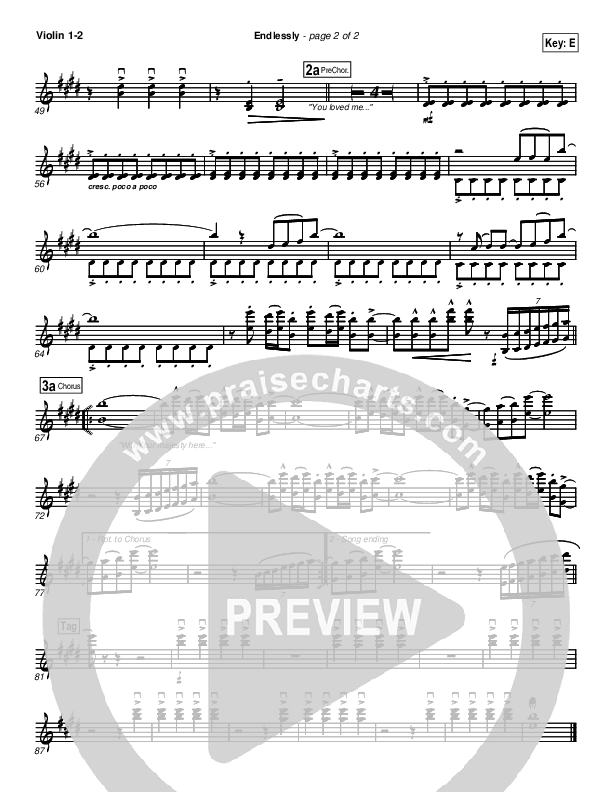 Endlessly Violin 1/2 (New Life Worship)