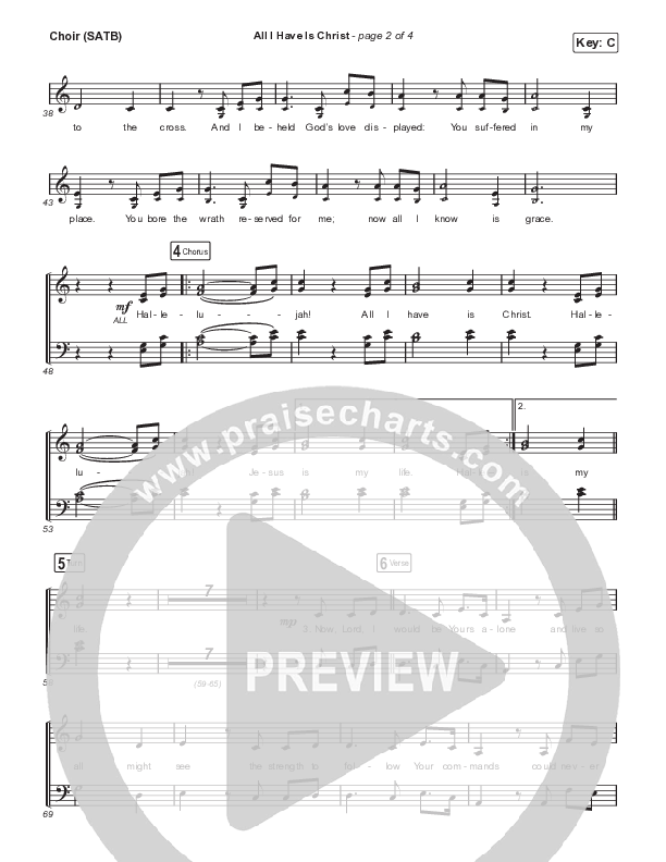 All I Have Is Christ Choir Sheet (SATB) (Sovereign Grace / Paul Baloche)