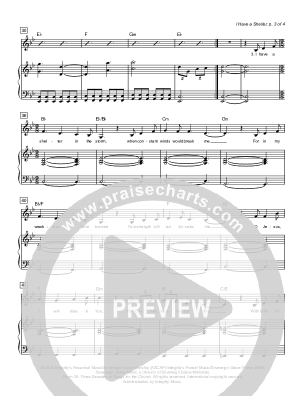 I Have A Shelter Piano/Vocal (Sovereign Grace / Enfield)