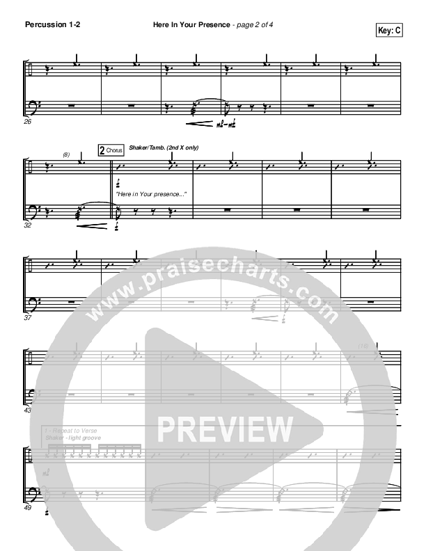 Here In Your Presence Percussion 1/2 (New Life Worship)