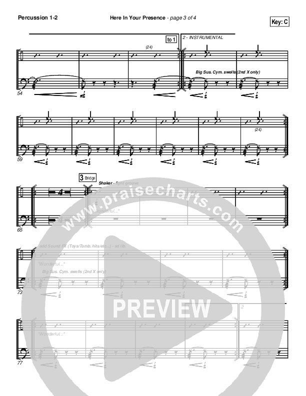 Here In Your Presence Percussion 1/2 (New Life Worship)