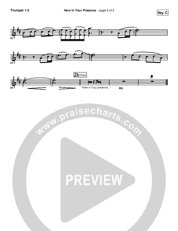 Here In Your Presence Trumpet 1,2 (New Life Worship)