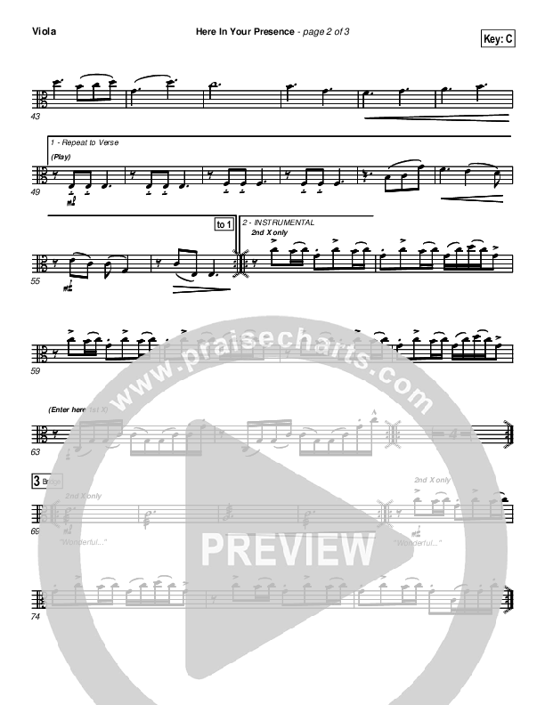 Here In Your Presence Viola (New Life Worship)