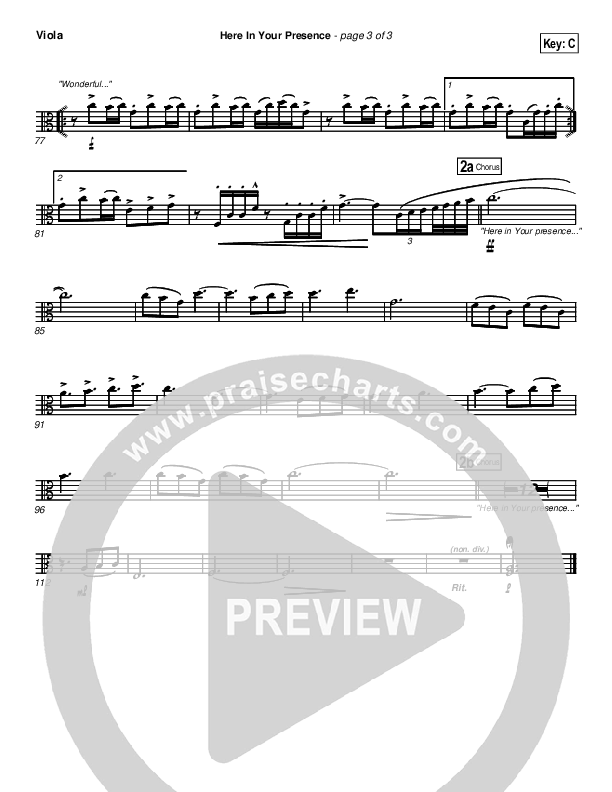 Here In Your Presence Viola (New Life Worship)