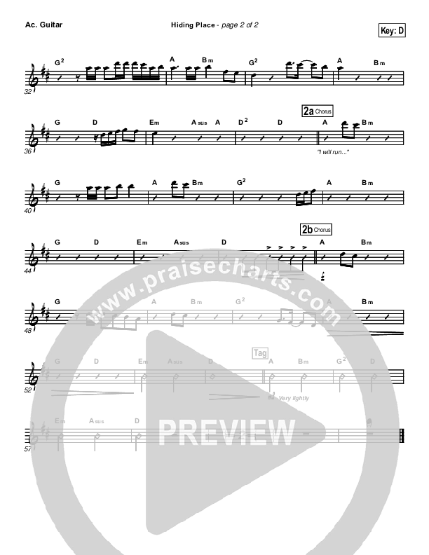 Hiding Place Acoustic Guitar (New Life Worship)