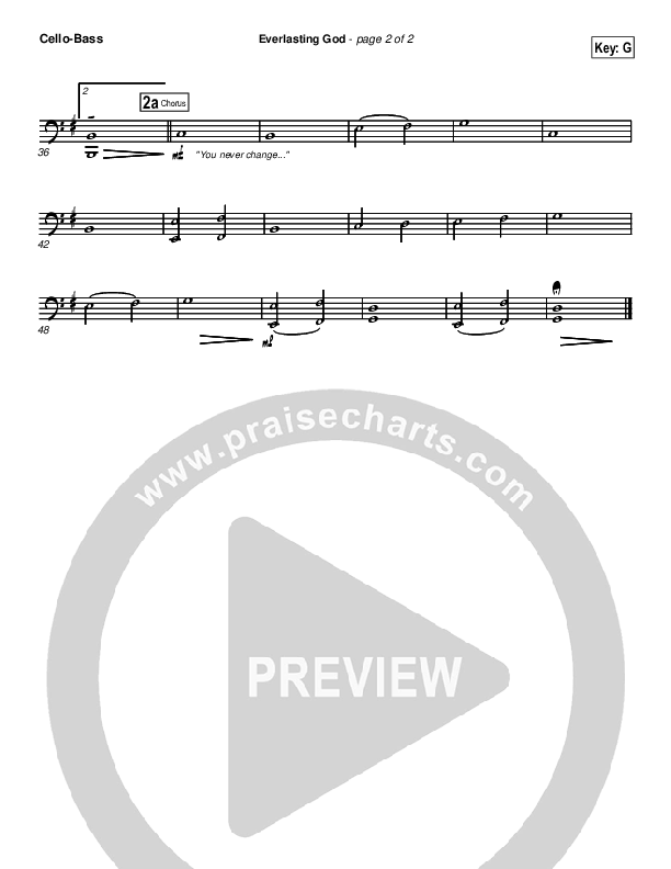Everlasting God Cello/Bass (New Life Worship)